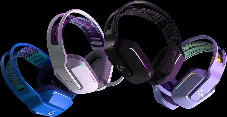 Headsets G733 de diferentes cores