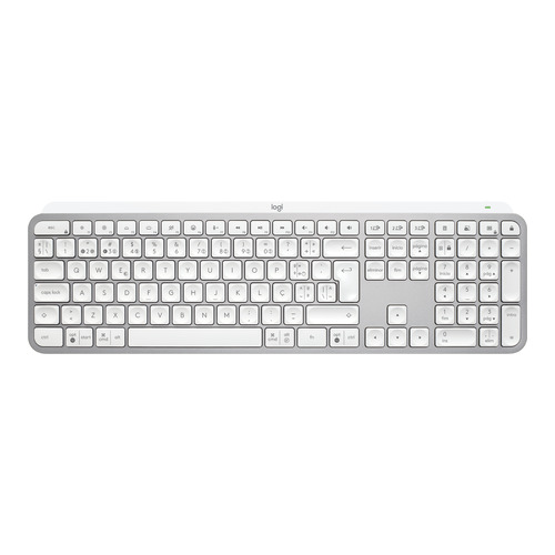 Teclado Logitech MX Keys S Bluetooth Iluminado Cinza Claro PT