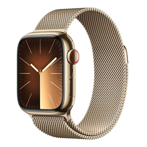 Apple Watch Series 9 GPS + Cellular Aço Inoxidável Dourado  Bracelete Loop  Milanesa Dourado (45mm) - Novo Atalho - O caminho mais económico para as  suas compras em tecnologia.