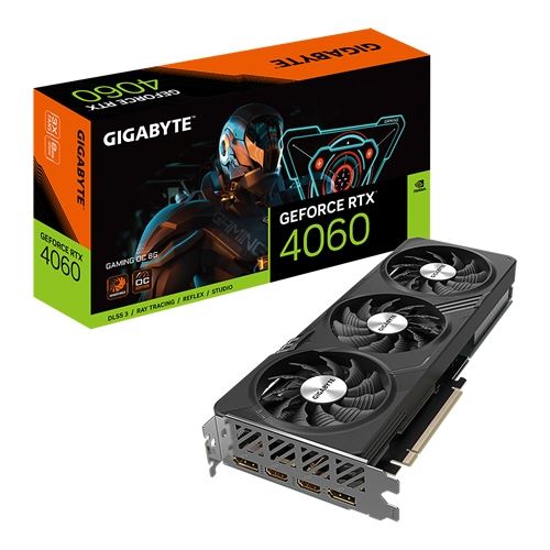 Placa Gr fica Gigabyte GeForce RTX 4060 GAMING OC 8GB DLSS3 Novo