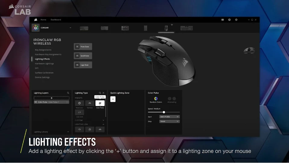 Captura de tela de vídeo da CONFIGURAÇÃO DE MOUSES GAMER CORSAIR NO iCUE 4
