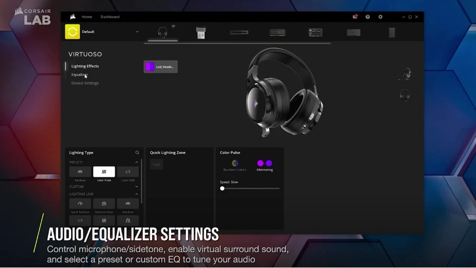 Captura de tela de vídeo de HEADSET GAMER CORSAIR NO iCUE 4