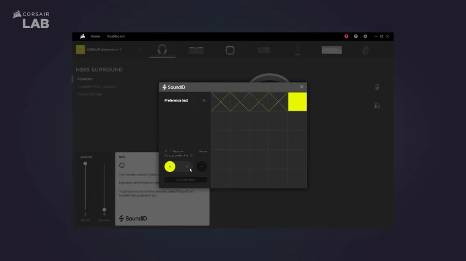 Captura de tela de vídeo do AJUSTE DE SoundIS PARA HS65 SURROUND COM O iCUE
