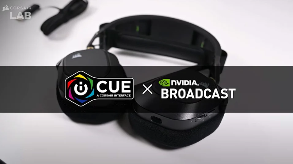 Captura de tela de vídeo da CONFIGURAÇÃO DO NVIDIA BROADCAST NO CORSAIR iCUE