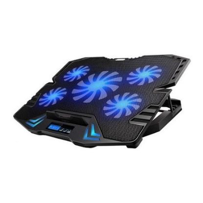Imagem de Base Refrigeração Ewent EW1259 17" Ajustável LED Azul + 2x USB Preto