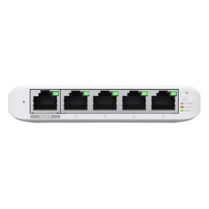 Imagem de Switch de Rede Ubiquiti Flex Mini 5 Portas Gigabit PoE Branco
