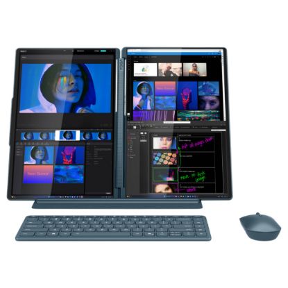 Imagem de Portátil Lenovo Yoga Book 9 14IAH10-058 2x 14" Touch Ultra 7 255H 32GB SSD 1TB Intel Graphics W11 Home Azul + Teclado + Rato + Pen