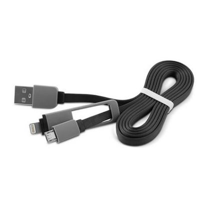Imagem de Cabo Lightning & MicroUSB p/ USB2.0 1Life - 1Mtr