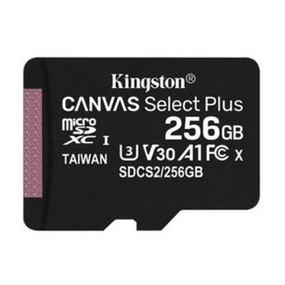 Imagem de MicroSD Kingston 256Gb Class10 (U1) FullHD Canvas Select Plus 85/100MB/s