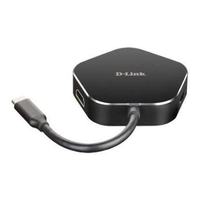 Imagem de Docking Station D-Link Type-C Multiport 4-em-1 DUB-M420 60W Preta
