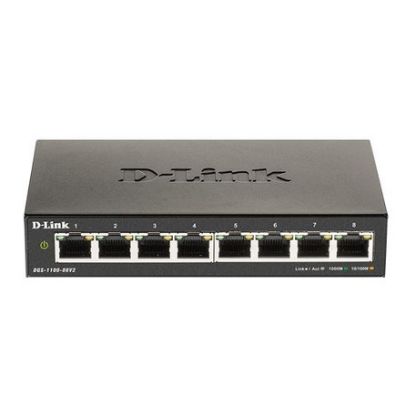 Imagem de Switch de Rede D-Link 8 Portas Gigabit - DGS-1100-08 V2