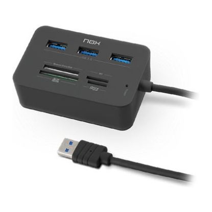 Imagem de Hub USB2.0 3 Portas + Leitor de Cartões NOX Reader One