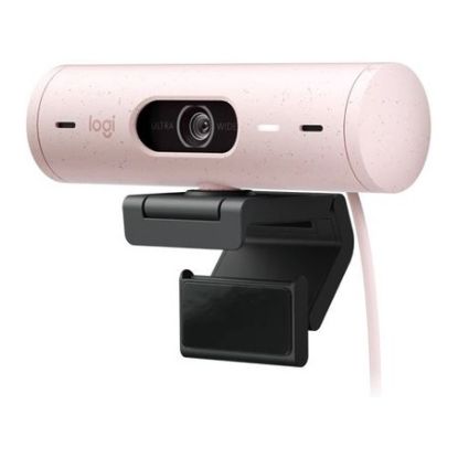 Imagem de Webcam Logitech BRIO 500 FullHD 30fps Type-C Rosa