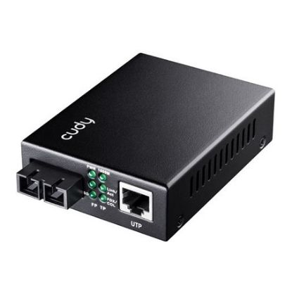 Imagem de Conversor Fibra Cudy MC100GSA-20 Gigabit Single-Mode