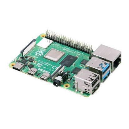 Imagem de Kit Placa SBC Raspberry Pi 4 Modelo B 1GB (MicroSD 32GB + Cabo HDMI + 4x Dissipadores + Caixa ABS + Carregador Preto)