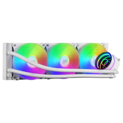 Imagem de Cooler CPU Mars Gaming MLONE360 FRGB Infinity Mirror Liquid Branco