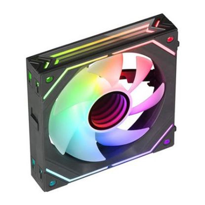 Imagem de Ventoinha 120mm Mars Gaming LinkFinity Mirror ARGB PWM Preta