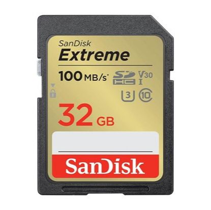Imagem de Secure Digital SanDisk Extreme UHS-I 32GB Class10 (U3) V30 4K 60/100MB/s