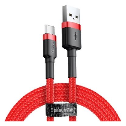 Imagem de Cabo USB2.0 p/ Type-C Baseus Cafule Vermelho - 2Mtr