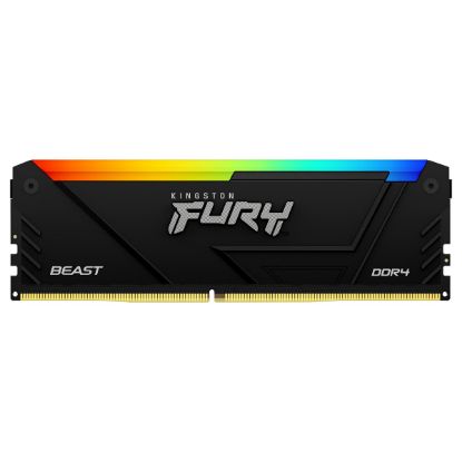 Imagem de Dimm DDR4 8GB Kingston CL17 3600Mhz 1Rx8 Fury Beast RGB Preta