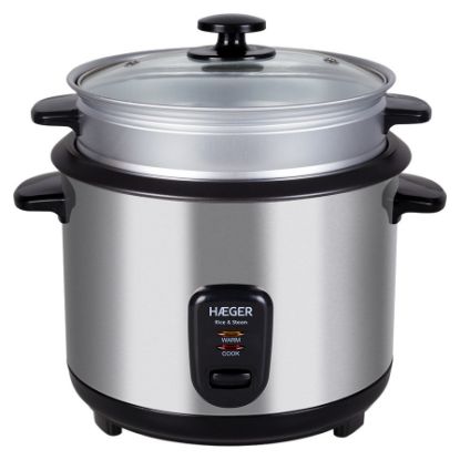 Imagem de Arrozeira Haeger Rice & Steam 1.8L - 700W Inox