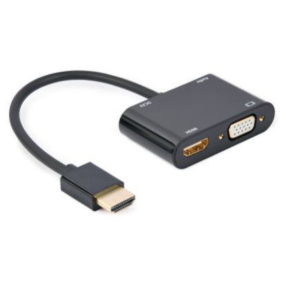 Imagem de Cabo Adaptador HDMI p/ HDMI + VGA M/F + Audio Gembird