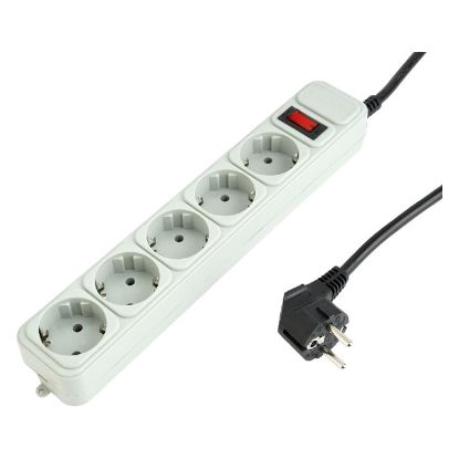 Imagem de Bloco de 5 tomadas Gembird SPG3-B-10C Branco - 3Mtr