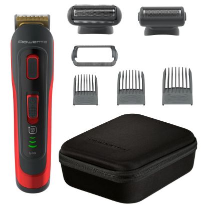 Imagem de Aparador de Barba e Cabelo Rowenta Selectium Multifunções 10-em-1 Preto/Vermelho
