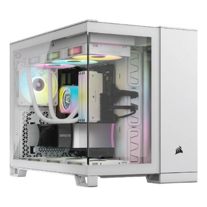 Imagem de Caixa Corsair iCUE Link 2500X RGB Branca (Micro-ATX) (Vidro Temperado)