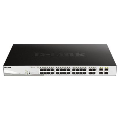 Imagem de Switch de Rede D-Link 24 Portas Gigabit PoE+ / 4x Gigabit SFP - DGS-1210-28MP/E
