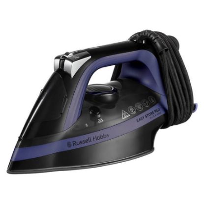 Imagem de Ferro a Vapor Vertical Russell Hobbs Easy Store Pro Plug & Wind 2400W Preto/Roxo