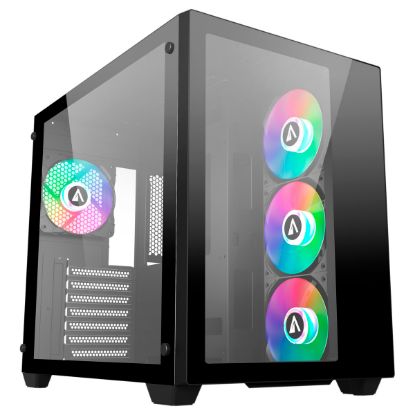 Imagem de Caixa Abysm Gaming Danube Sava 285 BX203 ARGB Preta (ATX) (Vidro Temperado)