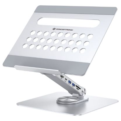 Imagem de Docking Station Conceptronic c/ Suporte Dobrável p/ Portátil Type-C Multiport 7-em-1 DONN27G 100W Cinza