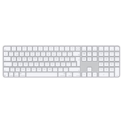 Imagem de Teclado Apple Magic Keyboard Touch ID Numérico Silicon Bluetooth Prateado (PT)
