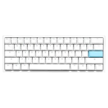 Imagem de Teclado Ducky ONE 2 Pro 60% PBT Mecânico RGB Branco - Switch MX Silent Red (PT)