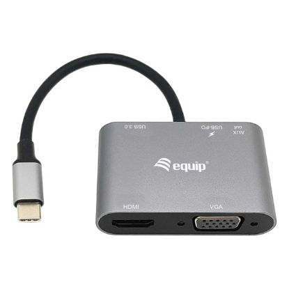 Imagem de Docking Station Equip Type-C Multiport 5-em-1 100W Cinza