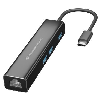 Imagem de Docking Station Conceptronic Type-C Multiport 4-em-1 DONN07B Preta