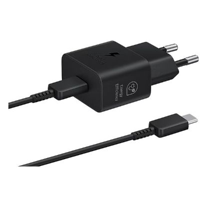 Imagem de Carregador de Tomada Samsung Type-C EP-T2510 Super Fast Charge 25W Preto c/ Cabo Type-C