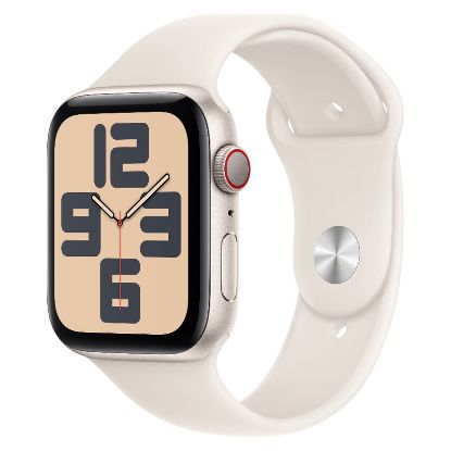 Imagem de Apple Watch SE (2ª Geração) GPS + Cellular Alumínio Luz das Estrelas | Bracelete Sport Luz das Estrelas M/L (44mm)