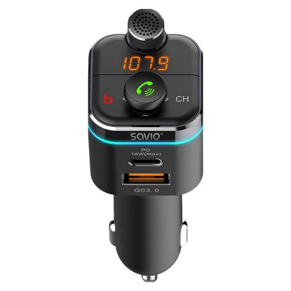 Imagem de Transmissor FM Isqueiro Savio TR-12 Bluetooth 5.1