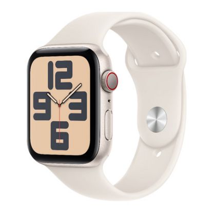Imagem de Apple Watch SE (2ª Geração) GPS + Cellular Alumínio Luz das Estrelas | Bracelete Sport Luz das Estrelas S/M (44mm)