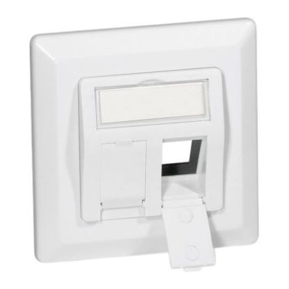 Imagem de Espelho Tomada de Parede Equip p/ 2 Portas RJ45 Branca