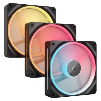 Imagem de Ventoinha 120mm Corsair iCUE Link LX120-R RGB PWM Preta (Pack3)