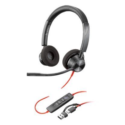 Imagem de Headset Call Center Poly Blackwire 3320 Type-C/USB Preto