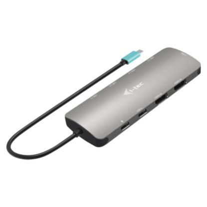 Imagem de Docking Station i-tec Type-C Multiport 9-em-1 C31NANOHDM2D100 Prateado + Carregador 100W