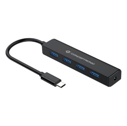 Imagem de Hub Type-C 4 Portas USB3.2 Conceptronic Preto