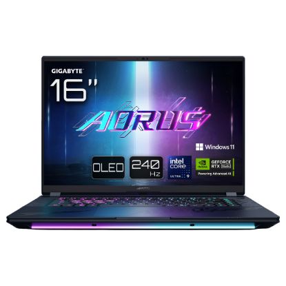 Imagem de Portátil Gigabyte AORUS MASTER 16 OLED BZHC6PTE64SP 16" Ultra 9 32GB SSD 1TB RTX 5090 W11 Pro Cinza Escuro