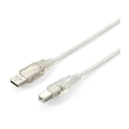 Imagem de Cabo USB2.0 TipoA-B Equip Transparente - 1Mtr