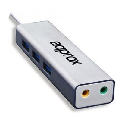Imagem de Placa de Som USB Approx 5.1 + Hub 3x USB3.0