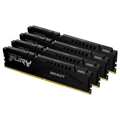 Imagem de Dimm DDR5 Pack 4x 16GB (64GB) Kingston CL40 6000MT/s 1Rx8 Fury Beast Preta